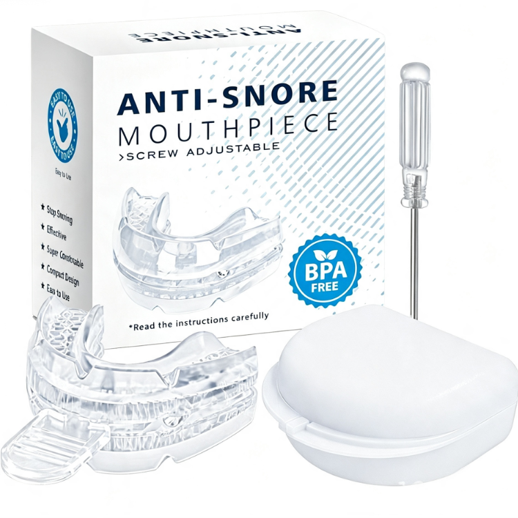 Protector Bucal Antirronquidos Ajustable – Férula Nocturna para Bruxismo