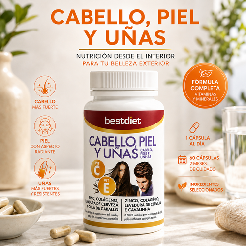Suplemento Cabello, Piel y Uñas | 60 Cápsulas