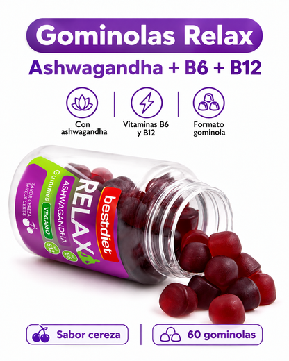 Gominolas Relax con Ashwagandha + Vitaminas B | 60 unidades